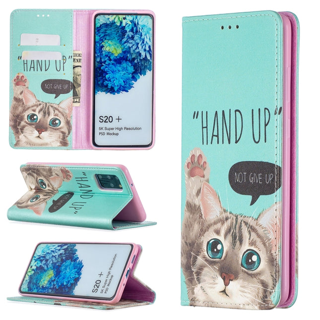Colored Drawing Pattern Invisible Magnetic Horizontal Flip PU Leather Case with Holder & Card Slots & Wallet, For Samsung Galaxy S20 Plus, For Samsung Galaxy S20 Ultra