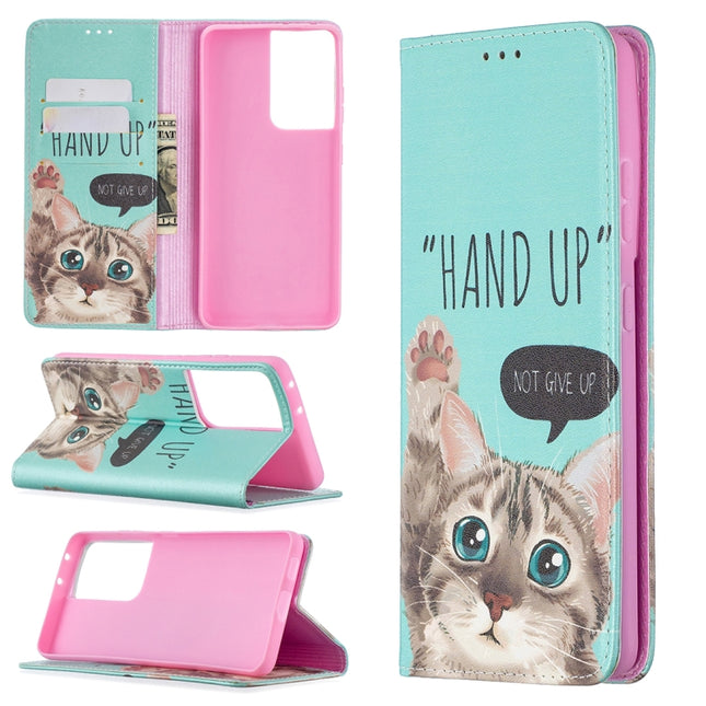 Colored Drawing Pattern Invisible Magnetic Horizontal Flip PU Leather Case with Holder & Card Slots & Wallet, For Samsung Galaxy S20 Plus, For Samsung Galaxy S20 Ultra