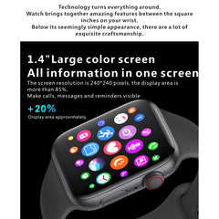 H55Pro 1.4 inch TFT Screen Smart Bluetooth Watch, Support Sleep Monitor / Heart Rate Monitor / Blood Pressure Monitor, Style: Silicone Strap, Style: Silicone Strap(Green), Style: Silicone Strap(Dark Blue), Style: Silicone Strap(Pink)�������������������...
