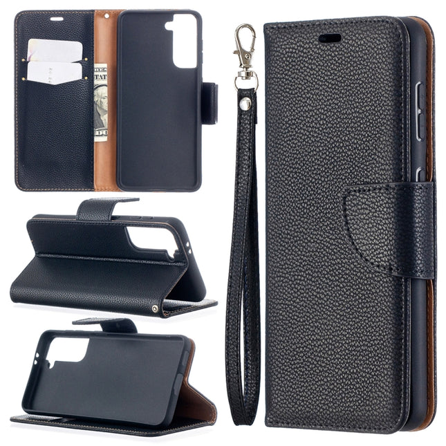 Litchi Texture Pure Color Horizontal Flip Leather Case with Holder & Card Slots & Wallet & Lanyard, For Samsung Galaxy S21 5G, For Samsung Galaxy S21+ 5G, For Samsung Galaxy S21 Ultra 5G