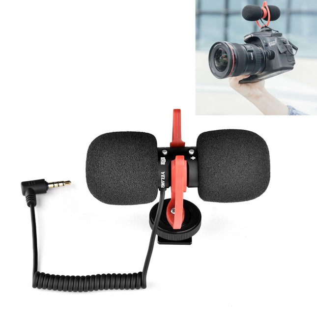 YELANGU MIC11 SLR Camera Mobile Phone Two-way Recording Microphone, MIC11