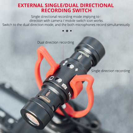 YELANGU MIC11 SLR Camera Mobile Phone Two-way Recording Microphone, MIC11