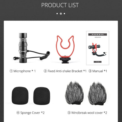 YELANGU MIC11 SLR Camera Mobile Phone Two-way Recording Microphone, MIC11