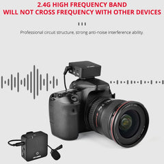 YELANGU MX5 2.4G Live Broadcast Interview Shooting Wireless Recording Microphone