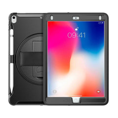 360 Degree Rotation PC+TPU Protective Cover with Holder & Hand Strap, For iPad Pro 10.5 inch, For iPad mini (2019) & mini 4, For iPad mini 3 & 2 & 1, For iPad 9.7 inch (2017)