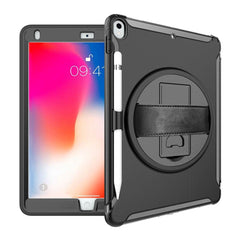 360 Degree Rotation PC+TPU Protective Cover with Holder & Hand Strap, For iPad Pro 10.5 inch, For iPad mini (2019) & mini 4, For iPad mini 3 & 2 & 1, For iPad 9.7 inch (2017)