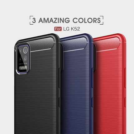 Brushed Texture Carbon Fiber TPU Case, For LG K42, For LG K52, For LG K92 5G