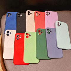 Liquid Silicone Full Coverage Shockproof Magsafe Case, For iPhone 12, For iPhone 12 mini, For iPhone 12 Pro