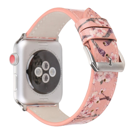 Plum Series Leather Replacement Watchbands For Apple Watch Series 6 & SE & 5 & 4 40mm / 3 & 2 & 1 38mm, For Apple Watch Series 8&7 41mm / SE 2&6&SE&5&4 40mm / 3&2&1 38mm, For Apple Watch Series 7 41mm / 6 & SE & 5 & 4 40mm / 3 & 2 & 1 38mm