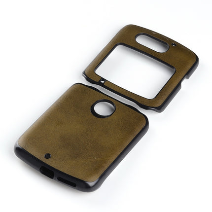 Two-color Cowhide Texture Top-grain Leather Shockproof Protective Case, For Motorola Moto Razr 5G