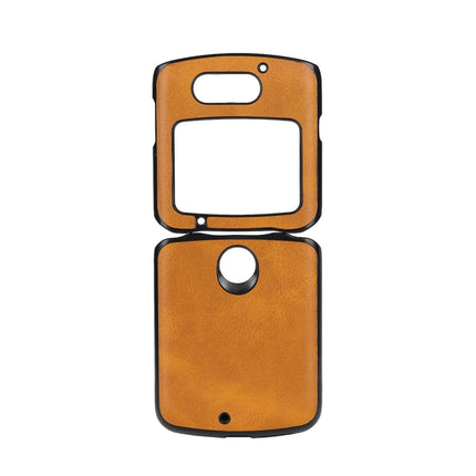 Two-color Cowhide Texture Top-grain Leather Shockproof Protective Case, For Motorola Moto Razr 5G