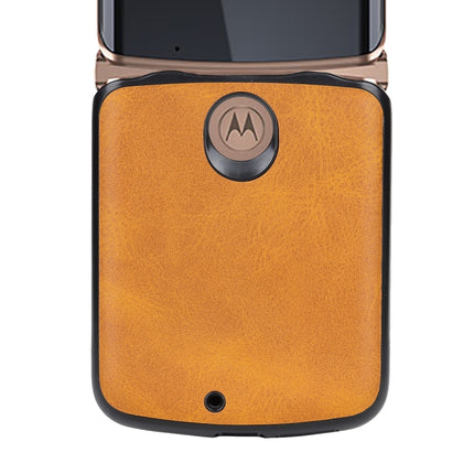 Two-color Cowhide Texture Top-grain Leather Shockproof Protective Case, For Motorola Moto Razr 5G