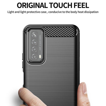 Brushed Texture Carbon Fiber TPU Case, For Huawei Mate 40, For Huawei P Smart 2021