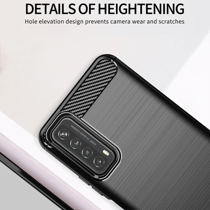 Brushed Texture Carbon Fiber TPU Case, For Huawei Mate 40, For Huawei P Smart 2021