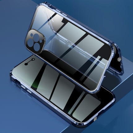 Four-corner Shockproof Anti-peeping Magnetic Metal Frame Double-sided Tempered Glass Case, For iPhone 11 Pro Max, For iPhone 11 Pro, For iPhone 12, For iPhone 12 Pro, For iPhone 12 Pro Max