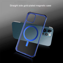 Straight Side Laser Plating Full Coverage Clear TPU Shockproof Magsafe Case, For iPhone 12 mini, For iPhone 12 Pro Max, For iPhone 12 Pro