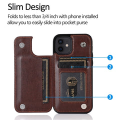 Butterflies Flowers Double Buckle PU + TPU Protective Case with Holder & Card Slots & Photo Frame, For iPhone 12 mini, For iPhone 12 / 12 Pro