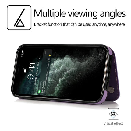 Butterflies Flowers Double Buckle PU + TPU Protective Case with Holder & Card Slots & Photo Frame, For iPhone 12 Pro Max