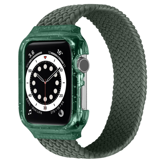 Weave Replacement Wrist Strap Watchbands with Frame For Apple Watch Series 6 & SE & 5 & 4 44mm / 3 & 2 & 1 42mm, 128mm, 135mm, 140mm, 145mm