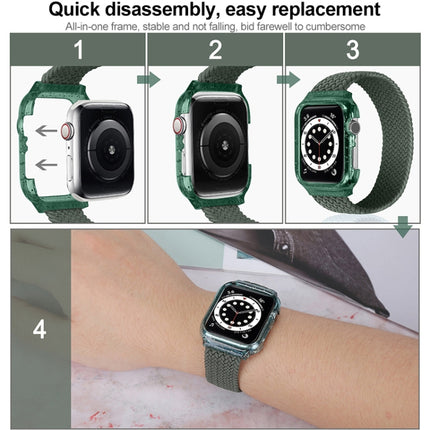 Weave Replacement Wrist Strap Watchbands with Frame For Apple Watch Series 6 & SE & 5 & 4 44mm / 3 & 2 & 1 42mm, 128mm, 135mm, 140mm, 145mm