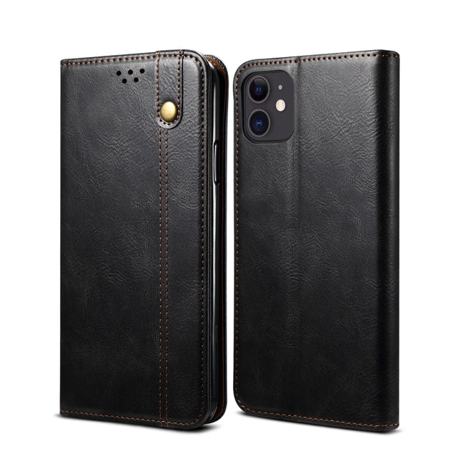 Simple Wax Crazy Horse Texture Horizontal Flip Leather Case with Card Slots & Wallet, For iPhone 11, For iPhone 11 Pro, For iPhone 11 Pro Max, For iPhone 12 mini, For iPhone 12 / 12 Pro, For iPhone 12 Pro Max