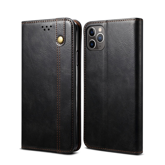 Simple Wax Crazy Horse Texture Horizontal Flip Leather Case with Card Slots & Wallet, For iPhone 11, For iPhone 11 Pro, For iPhone 11 Pro Max, For iPhone 12 mini, For iPhone 12 / 12 Pro, For iPhone 12 Pro Max