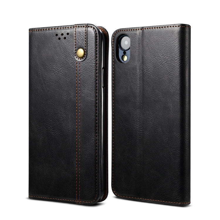 Simple Wax Crazy Horse Texture Horizontal Flip Leather Case with Card Slots & Wallet, For iPhone XR, For iPhone XS / X, For iPhone XS Max