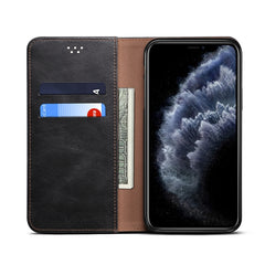 Simple Wax Crazy Horse Texture Horizontal Flip Leather Case with Card Slots & Wallet, For iPhone XS Max