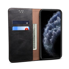 Simple Wax Crazy Horse Texture Horizontal Flip Leather Case with Card Slots & Wallet, For iPhone XS Max