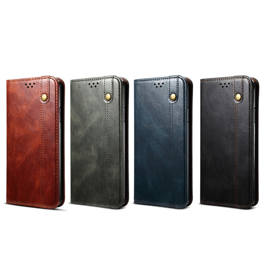 Simple Wax Crazy Horse Texture Horizontal Flip Leather Case with Card Slots & Wallet, For iPhone XS Max