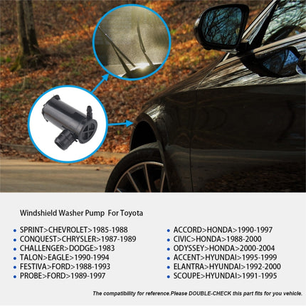 High Pressure Windshield Washer Wipers Washer Pump 85310-22080 for Honda