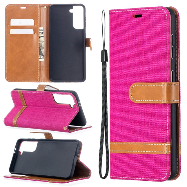 Color Matching Denim Texture Horizontal Flip Leather Case with Holder & Card Slots & Wallet & Lanyard, For Samsung Galaxy S21 5G, For Samsung Galaxy S21+ 5G