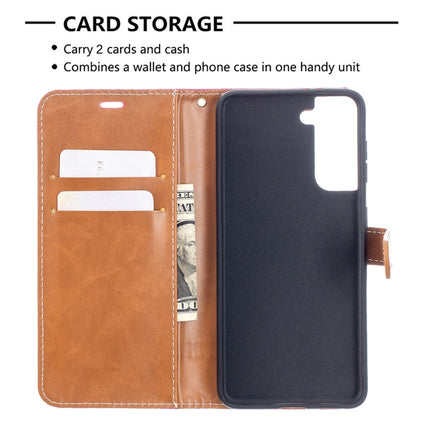 Color Matching Denim Texture Horizontal Flip Leather Case with Holder & Card Slots & Wallet & Lanyard, For Samsung Galaxy S21 5G, For Samsung Galaxy S21+ 5G