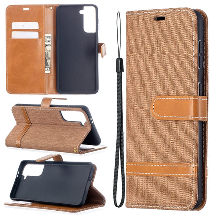 Color Matching Denim Texture Horizontal Flip Leather Case with Holder & Card Slots & Wallet & Lanyard, For Samsung Galaxy S21 5G, For Samsung Galaxy S21+ 5G