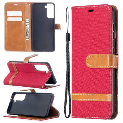Color Matching Denim Texture Horizontal Flip Leather Case with Holder & Card Slots & Wallet & Lanyard, For Samsung Galaxy S21 5G, For Samsung Galaxy S21+ 5G