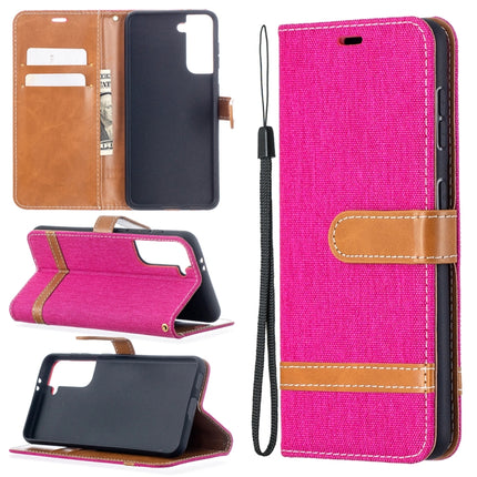 Color Matching Denim Texture Horizontal Flip Leather Case with Holder & Card Slots & Wallet & Lanyard, For Samsung Galaxy S21 5G, For Samsung Galaxy S21+ 5G