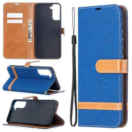 Color Matching Denim Texture Horizontal Flip Leather Case with Holder & Card Slots & Wallet & Lanyard, For Samsung Galaxy S21 5G, For Samsung Galaxy S21+ 5G