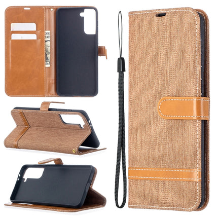 Color Matching Denim Texture Horizontal Flip Leather Case with Holder & Card Slots & Wallet & Lanyard, For Samsung Galaxy S21 5G, For Samsung Galaxy S21+ 5G