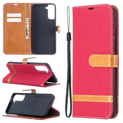 Color Matching Denim Texture Horizontal Flip Leather Case with Holder & Card Slots & Wallet & Lanyard, For Samsung Galaxy S21 5G, For Samsung Galaxy S21+ 5G