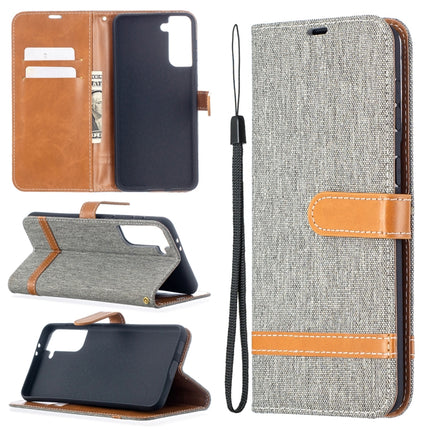 Color Matching Denim Texture Horizontal Flip Leather Case with Holder & Card Slots & Wallet & Lanyard, For Samsung Galaxy S21 5G, For Samsung Galaxy S21+ 5G