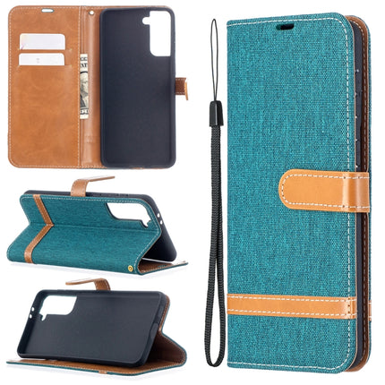 Color Matching Denim Texture Horizontal Flip Leather Case with Holder & Card Slots & Wallet & Lanyard, For Samsung Galaxy S21 5G, For Samsung Galaxy S21+ 5G