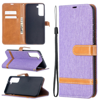 Color Matching Denim Texture Horizontal Flip Leather Case with Holder & Card Slots & Wallet & Lanyard, For Samsung Galaxy S21 5G, For Samsung Galaxy S21+ 5G