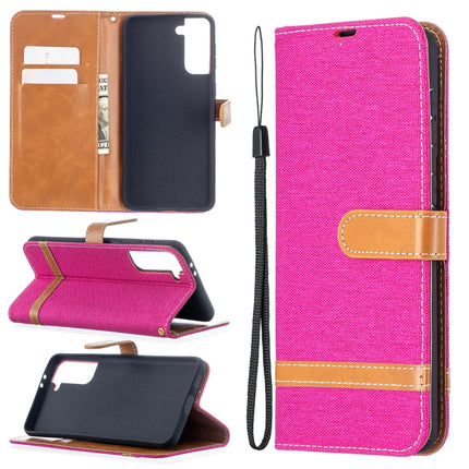 Color Matching Denim Texture Horizontal Flip Leather Case with Holder & Card Slots & Wallet & Lanyard, For Samsung Galaxy S21 5G, For Samsung Galaxy S21+ 5G