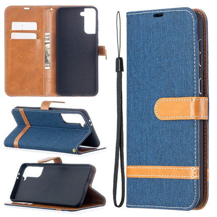 Color Matching Denim Texture Horizontal Flip Leather Case with Holder & Card Slots & Wallet & Lanyard, For Samsung Galaxy S21 5G, For Samsung Galaxy S21+ 5G