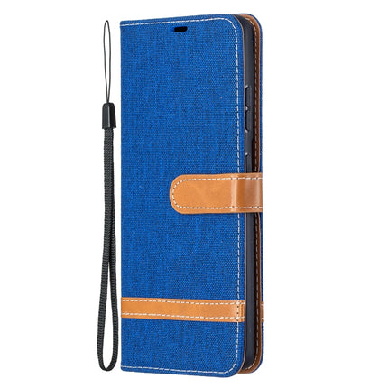 Color Matching Denim Texture Horizontal Flip Leather Case with Holder & Card Slots & Wallet & Lanyard, For Samsung Galaxy S21 Ultra 5G