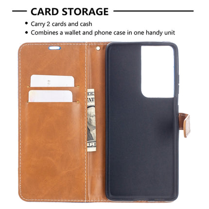 Color Matching Denim Texture Horizontal Flip Leather Case with Holder & Card Slots & Wallet & Lanyard, For Samsung Galaxy S21 Ultra 5G