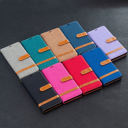 Color Matching Denim Texture Horizontal Flip Leather Case with Holder & Card Slots & Wallet & Lanyard, For Samsung Galaxy S21 Ultra 5G