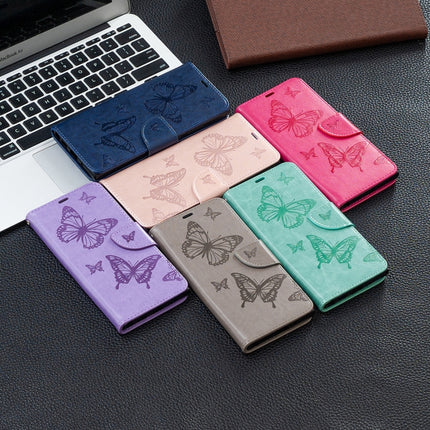 Embossing Two Butterflies Pattern Horizontal Flip PU Leather Case with Holder & Card Slot & Wallet & Lanyard, For Samsung Galaxy S21 5G, For Samsung Galaxy S21+ 5G, For Samsung Galaxy S21 Ultra 5G