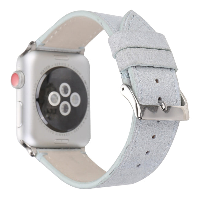 Frosted Genuine Leather Watchband For Apple Watch Series 6 & SE & 5 & 4 44mm / 3 & 2 & 1 42mm, For Apple Watch Series 7 45mm / 6 & SE & 5 & 4 44mm / 3 & 2 & 1 42mm