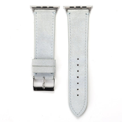 Frosted Genuine Leather Watchband For Apple Watch Series 6 & SE & 5 & 4 44mm / 3 & 2 & 1 42mm, For Apple Watch Series 7 45mm / 6 & SE & 5 & 4 44mm / 3 & 2 & 1 42mm